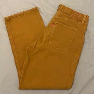 Tan High Waisted Ribcage Levi’s Jeans